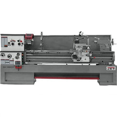 Jet - 18" Swing, 80" Between Centers, 230 Volt, Triple Phase Engine Lathe - 5MT Taper, 7-1/2 hp, 25 to 1,800 RPM, 3-1/8" Bore Diam - Americas Tooling