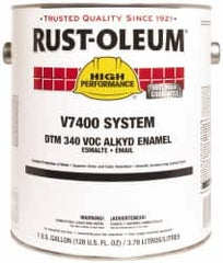 Rust-Oleum - 1 Gal Yellow (New Caterpillar) Gloss Finish Alkyd Enamel Paint - 230 to 425 Sq Ft per Gal, Interior/Exterior, Direct to Metal, <340 gL VOC Compliance - Americas Tooling