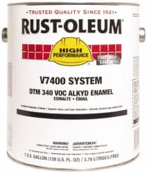 Rust-Oleum - 1 Gal Navy Gray Gloss Finish Alkyd Enamel Paint - 230 to 425 Sq Ft per Gal, Interior/Exterior, Direct to Metal, <340 gL VOC Compliance - Americas Tooling