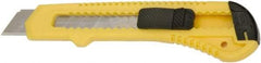 Ability One - Snap Utility Knife - 5-5/8" Steel Blade, Yellow Plastic Handle - Americas Tooling