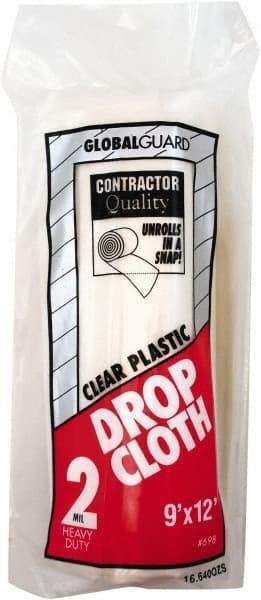 Premier Paint Roller - Heavy Weight Polyethylene Drop Cloth - 12' x 9', 2 mil Thick - Americas Tooling