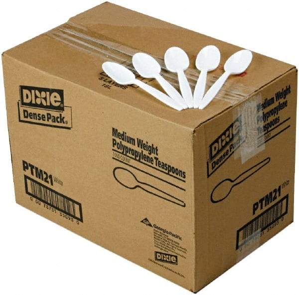 Dixie - Dixie Plastic Tableware, Mediumweight Teaspoons - White - Americas Tooling
