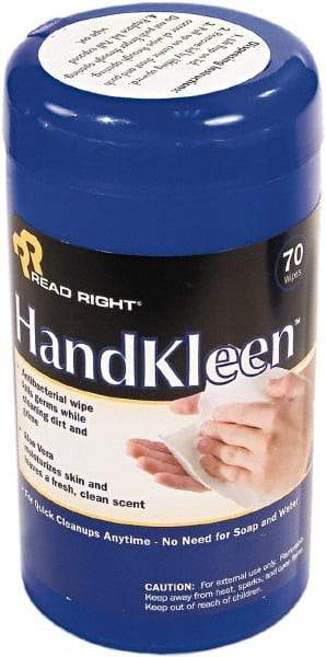 READ RIGHT - Pre-Moistened Hand Cleaning Wipes - Pop-Up, 6-1/2" x 5-1/2" Sheet Size, White - Americas Tooling