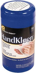 READ RIGHT - Pre-Moistened Hand Cleaning Wipes - Pop-Up, 6-1/2" x 5-1/2" Sheet Size, White - Americas Tooling