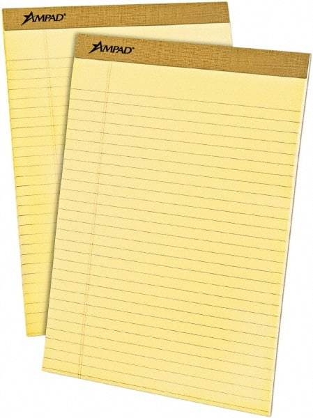 AMPAD - 50 Sheet, 8-1/2 x 11-3/4", Legal (Style) Writing Pad - Canary - Americas Tooling