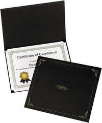 OXFORD - 5 Piece Black Document Holders-Certificate/Document - 9-3/4" High x 12-1/2" Wide - Americas Tooling