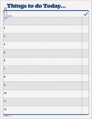 TOPS - 100 Sheet, 8-1/2 x 11", Daily Agenda - White - Americas Tooling