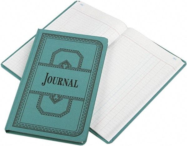 Boorum & Pease - 300 Sheet, 12-1/8 x 7-5/8", Journal Rule Record/Account Book - Blue - Americas Tooling