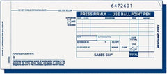 TOPS - 100 Sheet, 7-7/8 x 3-1/4", Sales Slip Book - White - Americas Tooling