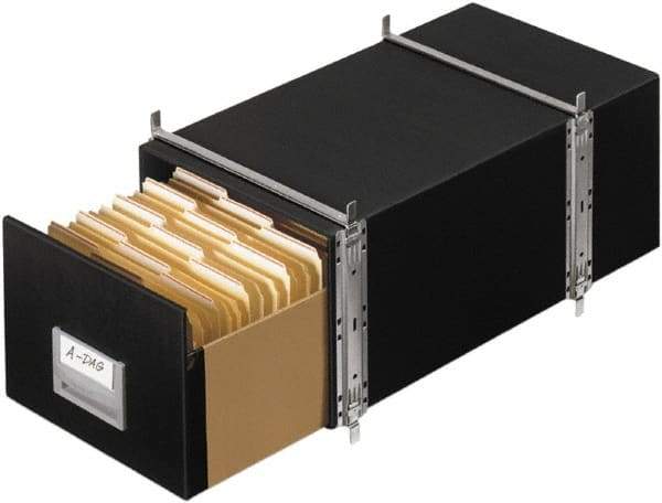 BANKERS BOX - 1 Compartment, 12 Inch Wide x 24 Inch Deep x 10 Inch High, File Storage Box - Steel Frame, Black - Americas Tooling