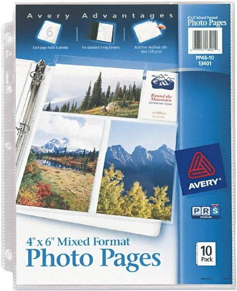 AVERY - 10 Piece Clear Photo Albums Accessories-Pages - 11-1/4" High x 8-1/2" Wide - Americas Tooling