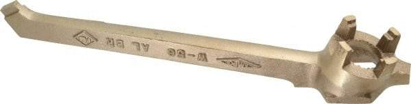 Ampco - 12" Long Aluminum Bronze Drum Plug Wrench - For Use with 3/4" and 2" Bungs, Nonsparking - Americas Tooling