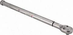 Value Collection - 1/2" Drive Micrometer Type Ratchet Head Torque Wrench - 35 Ft/Lb to 140 Ft/Lb Torque, 21" OAL, 1/2 Ft/Lb Graduation - Americas Tooling