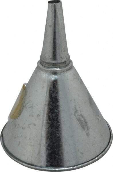 Plews - 1 Qt Capacity Steel Funnel - 6" Mouth OD, 3/4" Tip OD, Straight Spout - Americas Tooling