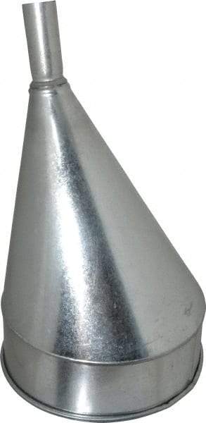 Plews - 8 Qt Capacity Steel Funnel - 10" Mouth OD, 1-1/4" Tip OD, Straight Spout - Americas Tooling