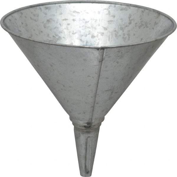 Plews - 2 Qt Capacity Steel Funnel - 8" Mouth OD, 3/4" Tip OD, Straight Spout - Americas Tooling