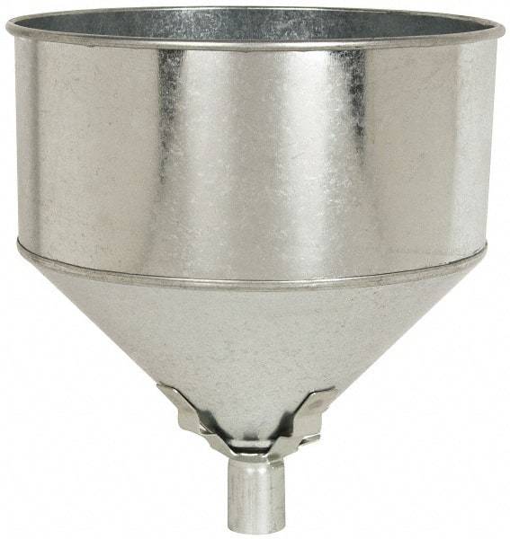 Plews - 8 Qt Capacity Steel Funnel - 9-1/2" Mouth OD, 1" Tip OD, Straight Spout - Americas Tooling