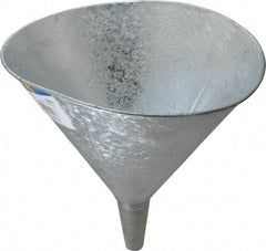 Plews - 7 pt Capacity Steel Funnel - 9-3/4" Mouth OD, 3/4" Tip OD, Straight Spout - Americas Tooling