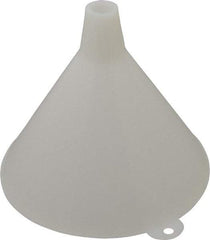 PRO-LUBE - 16 oz Capacity Plastic Funnel - 6" Mouth OD, 3/4" Tip OD, Straight Spout, White - Americas Tooling