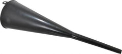 PRO-LUBE - 2 Qt Capacity Plastic Funnel - 5" Mouth OD, 1/2" Tip OD, Straight Spout, Black - Americas Tooling