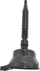 PRO-LUBE - Plastic Funnel - 6" Mouth OD, 3/4" Tip OD, 12" Flexible Spout, Black - Americas Tooling