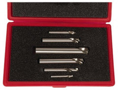 Cleveland - 1/4 to 1 Inch Body Diameter, 1 to 1-3/4 Inch Flute Length, 90° Point Angle, Spotting Drill Set - 4 to 8 Inch Overall Length, Series 2645, Bright Finish, High Speed Steel, Includes Six Spotting and Centering Drills - Americas Tooling