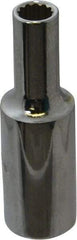 Proto - 1/4", 3/8" Drive, Deep Hand Socket - 12 Points, 2-1/8" OAL, Chrome Finish - Americas Tooling