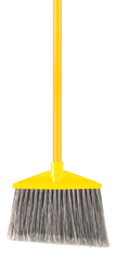 Angle Broom with 10.5" Sweep Area -1" Dia (2.5 cm) Vinyl Coated Metal Handle - Americas Tooling