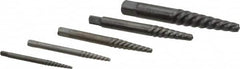 Cleveland - 5 Piece Spiral Flute Screw Extractor Set - Screw Range 3/16 to 3/4" - Americas Tooling