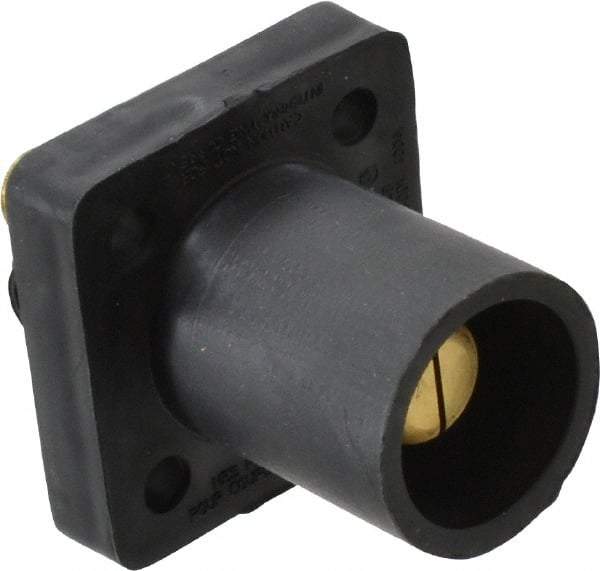 Leviton - 3R NEMA Rated, 600 Volt, 400 Amp, 2 to 4/0 AWG, Male, Threaded Stud, Panel Receptacle - 2.72 Inch Long, Black - Americas Tooling