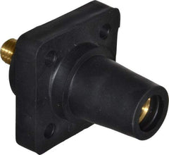 Leviton - 3R NEMA Rated, 600 Volt, 400 Amp, 2 to 4/0 AWG, Female, Threaded Stud, Panel Receptacle - 3.56 Inch Long, Black - Americas Tooling