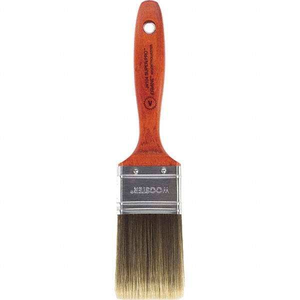 Wooster Brush - 2" Flat Nylon/Polyester Varnish Brush - 2-11/16" Bristle Length, 5-1/2" Wood Beavertail Handle - Americas Tooling