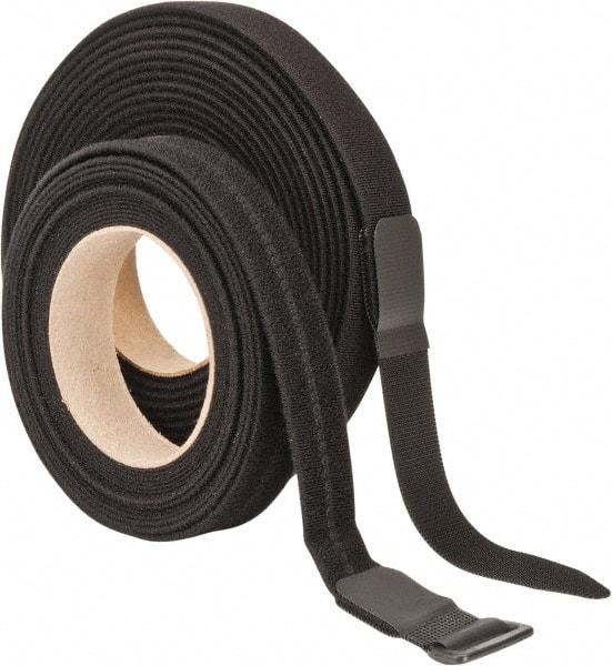 VELCRO Brand - 22 Piece 1" Wide x 5 Yd Long Self Fastening Tie/Strap Kit - Roll, Black - Americas Tooling