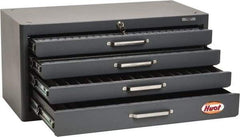 Huot - 4 Drawer, 1/4-20 to 1-14 Tap Storage - 26" Wide x 12" Deep x 12-1/2" High, Steel - Americas Tooling