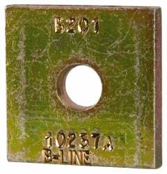 Cooper B-Line - 3/8" Rod, Zinc Dichromate Steel Square Strut Washer - 3/8" Bolt, Used with Cooper B Line Metal Framing Channels - Americas Tooling