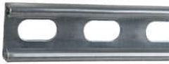 Cooper B-Line - 10' Long x 1-5/8" Wide x 13/16" High, 14 Gauge, Strip Steel, Half Slot Framing Channel & Strut - 0.075" Thick, Pre-Galvanized - Americas Tooling