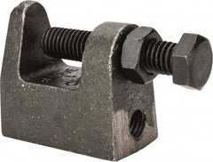 Cooper B-Line - 1-1/4" Max Flange Thickness, 1/2" Rod Wide Jaw Top Beam Clamp - 700 Lb Capacity, Malleable Iron - Americas Tooling