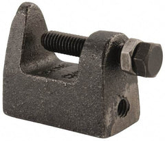 Cooper B-Line - 1-1/4" Max Flange Thickness, 3/8" Rod Wide Jaw Top Beam Clamp - 500 Lb Capacity, Malleable Iron - Americas Tooling