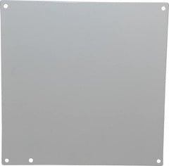 Cooper B-Line - 10-1/4" OAW x 10-1/4" OAH Powder Coat Finish Electrical Enclosure Nonperforated Panel - 12" x 12" Box, 14 Gauge Steel, Use with 121210 RHC/12124-1/12126 RHC/12126-112128-1 - Americas Tooling