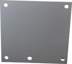 Cooper B-Line - 4-1/4" OAW x 4-1/4" OAH Powder Coat Finish Electrical Enclosure Nonperforated Panel - 6" x 6" Box, 14 Gauge Steel, Use with 664 RHC/664-1 - Americas Tooling