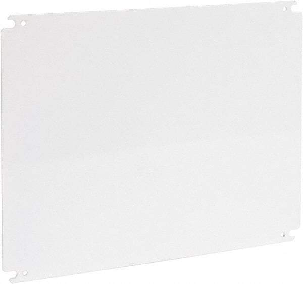 Cooper B-Line - 14" OAW x 18" OAH Powder Coat Finish Electrical Enclosure Nonperforated Panel - 20" x 16" Box, 12 Gauge Steel, Use with 162010-SD/16206-SD/16208-SD/201610-SD/201610-SDW/20166-FM/20166-SD/20166-SDW/20168-SD/20168-SDW - Americas Tooling