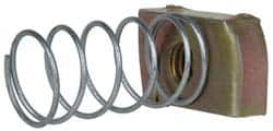 Cooper B-Line - 3/8-16" Rod, Zinc Dichromate Steel Spring Strut Nut - 1100 Lb Capacity, 3/8-16" Bolt - Americas Tooling