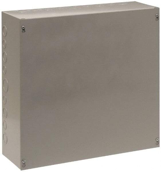 Cooper B-Line - Steel Junction Box Enclosure Screw Flat Cover - NEMA 1, 24" Wide x 24" High x 6" Deep - Americas Tooling