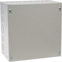 Cooper B-Line - Steel Junction Box Enclosure Screw Flat Cover - NEMA 1, 10" Wide x 10" High x 6" Deep - Americas Tooling