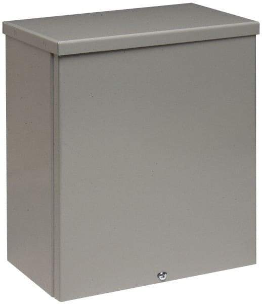 Cooper B-Line - Steel Junction Box Enclosure Screw Flat Cover - NEMA 3R, 8" Wide x 10" High x 4" Deep, Rainproof - Americas Tooling