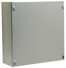 Cooper B-Line - Steel Junction Box Enclosure Screw Flat Cover - NEMA 1, 12" Wide x 12" High x 4" Deep - Americas Tooling