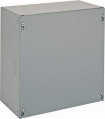 Cooper B-Line - Steel Junction Box Enclosure Screw Flat Cover - NEMA 1, 12" Wide x 12" High x 6" Deep - Americas Tooling