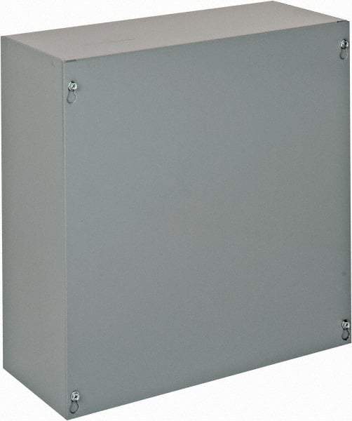 Cooper B-Line - Steel Junction Box Enclosure Screw Flat Cover - NEMA 1, 15" Wide x 15" High x 6" Deep - Americas Tooling