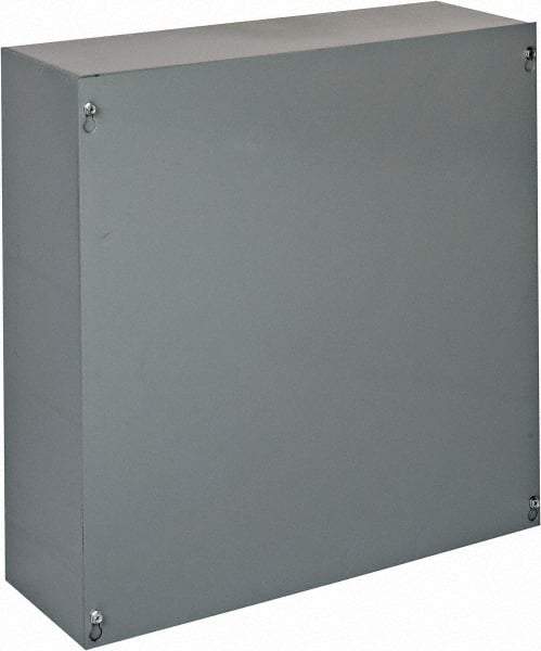 Cooper B-Line - Steel Junction Box Enclosure Screw Flat Cover - NEMA 1, 18" Wide x 18" High x 6" Deep - Americas Tooling