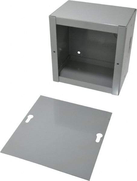 Cooper B-Line - Steel Junction Box Enclosure Screw Flat Cover - NEMA 1, 6" Wide x 6" High x 4" Deep - Americas Tooling